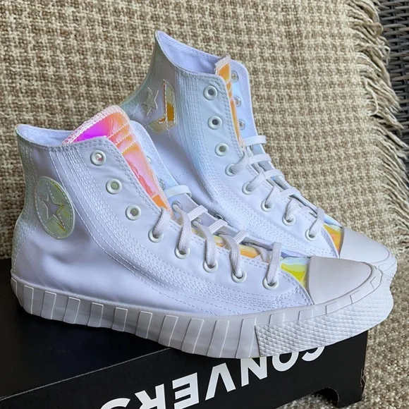 Converse Untitled Hi White/White/Iridescent MEN`S - Picture 6 of 16